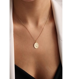 Kişiye Özel Şık Sinek Kuşu Tasarım Kolye 925K Gümüş (Gold)