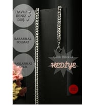 İnce Küba Model Çelik Zincir Çocuk Kolye Bileklik Takımı Karma Serisi