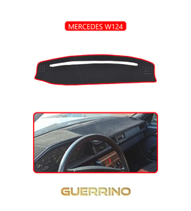 MERCEDES W124TORPİDO KORUMA HALISI KIRMIZI KENAR