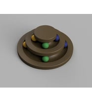 3D Baskı Üç Katlı Toplu Kedi Oyun Kulesi Etkileşimli Kedi Oyuncağı Renkli Toplu Parkur Kahverengi