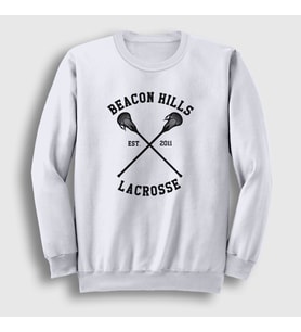 Presmono Unisex Beyaz Beacon Hills Lacrosse Dizi Teen Wolf Sweatshirt 330657tt (Beyaz)