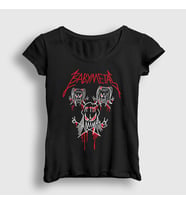 Presmono Kadın Siyah Band Müzik Babymetal T-Shirt 526419tt