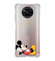 Xiaomi Poco X3 Köşe Korumalı Antişok Kapak Mickey Mouse Tasarımlı Şeffaf  Kılıf