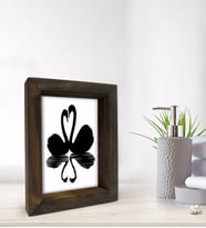 BK Gift Banyo Dekoratif Doğal Masif Ahşap Çerçeve 15x20cm-9 (Beyaz)