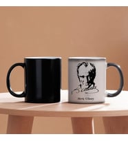 Atatürk Tasarımlı Kişiye Özel Sihirli Kupa