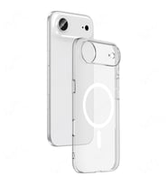 iPhone 17 Air Kılıf IC Çipli M-Safe Şarj Özellikli Şeffaf Kamera Çerçeveli Toledo Kılıf (Renksiz)