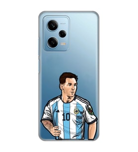 Redmi Note 12 Pro 5G Uyumlu Lionel Messi Desenli Şeffaf Telefon Kılıfı
