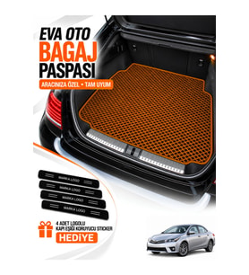 TOYOTA COROLLA (2013-2018) Uyumlu EVA Bagaj Paspası Araca Özel Taba