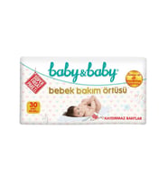 Baby&Baby Kaydırmaz Bantlı Bakım Örtüsü 60x60 cm 30 Adet Avantaj Paket - Standart Standart
