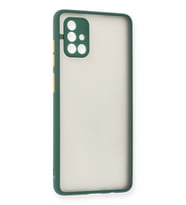 Newface Samsung Galaxy A71 Kılıf Montreal Silikon Kapak - Yeşil