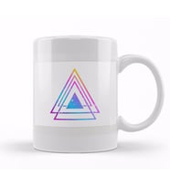 Colorful Abstract Triangle illustration Kupa Bardak Porselen