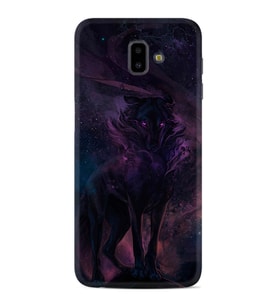 Samsung J6 Plus J7 Prime J7 Pro M20 Kılıf Desenli Silikon Black Purple Wolf 1791