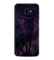 Samsung J6 Plus J7 Prime J7 Pro M20 Kılıf Desenli Silikon Black Purple Wolf 1791