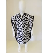 Ender Home Bebek Pançosu Çocuk Pançosu Baskılı Kapşonlu Bukle Havlu Panço 7-8 Yaş-Zebra Des