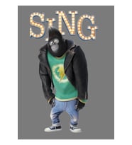 "sıng" Filminden Johnny Tablo Ahşap Poster Dekoratif