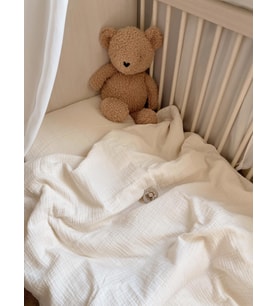 Naturaborn GOTS Organik Sertifikalı Müslin Bebek Nevresim Takımı (Bej)