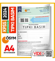 2024 KPSS Ortaöğretim/Lise ÖSYM Tıpkı Basım Çıkmış Soru Kitapçığı (Video Çözümlü Türkiye Geneli)