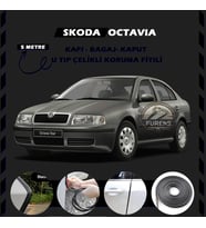 Skoda Octavia Oto Araç Kapı Koruma Fitili 5metre Parlak Siyah Renk