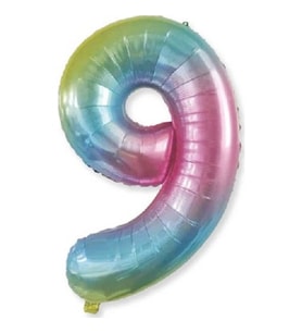 Benim Marifetlerim 9 Rakamı Rengarenk Folyo Balon 16 inch 40 cm