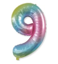 Benim Marifetlerim 9 Rakamı Rengarenk Folyo Balon 16 inch 40 cm