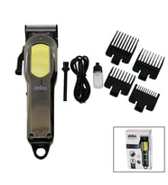 KESİM AYAR MANDALLI USB ŞARJLI - LCD GÖSTERGELİ SAÇ KESME TRAŞ MAKİNESİ GÖVDE KROM KAPLAMA SHC-4396 GO-53-vice 00519