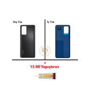 Yapıştırıcı Poco F5 Pro Siyah Yapıştırıcı Arka Pil Kapağı Batarya Kapağı + B-7000 Yapıştırıcı