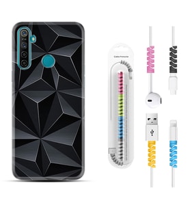 Realme 5i 5 Pro 6i 7 Pro 8 Kılıf Kablo Koruma Spiral Silikon Prizmalar 1782