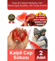 Premium Sihirli Jel Isıtıcı Tekrar Kullanılır Isınmatik Sıcak Su Torbası Kalpli Cep Sobası 2'li Set