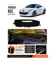 PEUGEOT RCZ (2010-2015) Uyumlu Torpido Örtüsü Torpido Kılıfı - Siyah Kahverengi