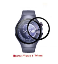 Huawei Watch 5 46mm Full Ekran Nano Saat Koruyucu (Siyah)