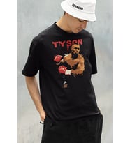 Efsane Boksör Mike Tyson Baskılı Unisex Oversize Tişört
