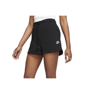 Sportswear Essential Women's French Terry Shorts Black Pamuklu Kısa Kadın Şort Siyah