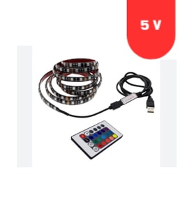 5V TV Arkası Rgb Şerit Led USB Güç Girişi 3 Metre