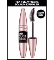 Maybelline Lash Sensational Yelpaze Etkili Intense Black Maskara - Ekstra Siyah
