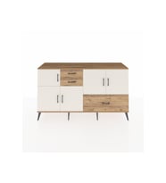 Kronos Konsol 5 Raflı 3 Çekmeceli 5 Kapaklı 176x59x99 Çam-Aytaşı/Çam
