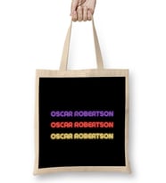 Oscar Robertson- Basketball gifts Vintage Retro Rainbow Quotes For BOYS AND Dad Bez Çanta Uzun Saplı