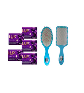 LUX Sabun 80 gr Magical Spell 5 Adet Sabun Saç Fön Fırçası Renkli Oval Saç Fırçası Tarak 1 + 1 Adet
