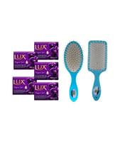 LUX Sabun 80 gr Magical Spell 5 Adet Sabun Saç Fön Fırçası Renkli Oval Saç Fırçası Tarak 1 + 1 Adet