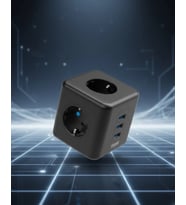Elektronik Cihazlar İçin Akım Korumalı 3 Prizli USB’li Küp Priz