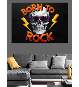Rock  Kurukafa Dekoratif Kanvas - Mdf Ahşap Tablo