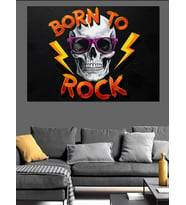 Rock  Kurukafa Dekoratif Kanvas - Mdf Ahşap Tablo