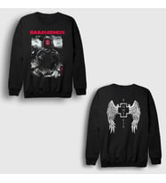 Presmono Unisex Siyah Zeit Metal Rammstein Sırt Baskılı Sweatshirt 552110tt