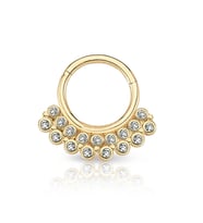 Çok Taşlı Altın Helix Piercing (Gold)