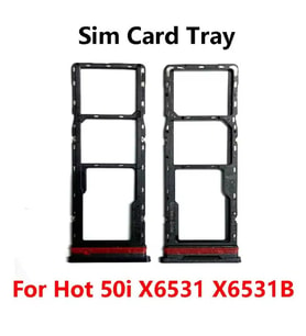 Infinix Hot 50i 4G X6531 X6531B için SIM Kart Yuvası Tepsisi Tutucu SIM Kart (Gri)