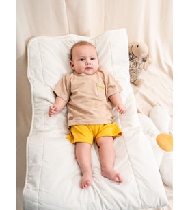 KD54048.LAKOSTE CEPLİ 2Lİ BEBE TAKIM  SARI 3-6/6-9/9-12/18-24AY