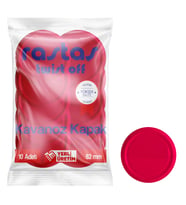 Rastaş Paketli 10 Adet Kavanoz Kapağı -Ruby- 82 mm