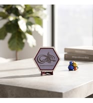 Bismillah Yazılı Masaüstü Aksesuarı, Kitaplık ve Konsollar İçin Özgün, Modern ve Estetik Dekoratif Bir Parça 10x10 cm