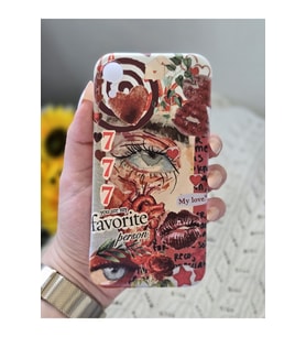 Iphone XR Uyumlu Red Aesthetic Tasarımlı Şeffaf Telefon Kılıfı
