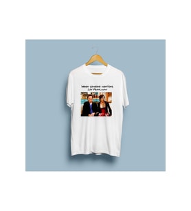 Oversize Monica Ve Chandler Tasarım Unisex T-shirt