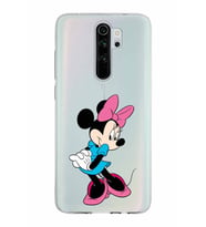 Xiaomi Redmi Note 8 Pro Uyumlu Kapak Minnie Mouse Tasarımlı Şeffaf Silikon Kılıf